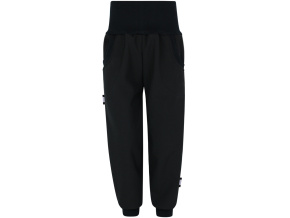 Dětské zimní černé softshellové kalhoty big