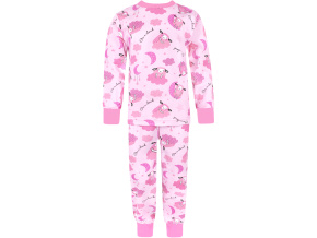 Dívčí rostoucí pyžamo s dlouhým rukávem ovečky
