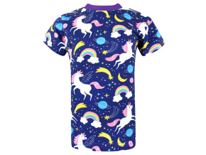 Dívčí tričko s krátkým rukávem Jednorožci fialová