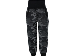 Dětské reflexní maskáčové softshellové kalhoty