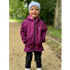 PREMIUM Softshellová bunda - tmavě vínová (s fleecem) (Dětská velikost 110/116)