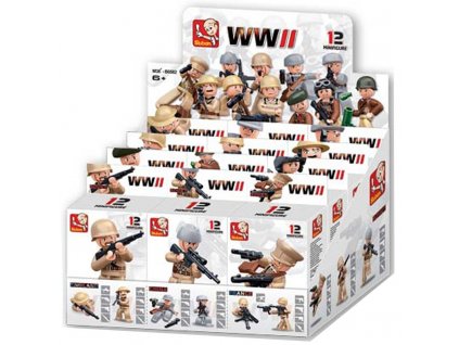 Sluban ARMY Figurky M38-B0582 / WW2 12ks v krabičkách