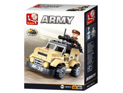 Sluban ARMY 8into1 M38-B0587A Hlídkový vůz
