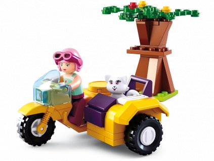 Sluban Girls Dream Holidays M38-B0600C Motocykl s postranním vozíkem