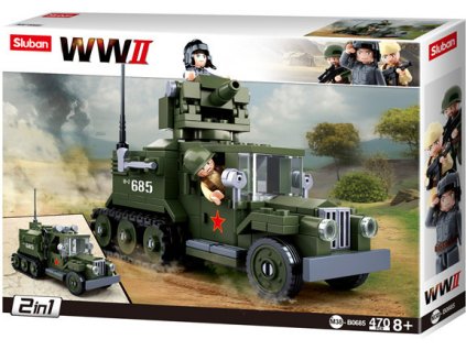 Sluban WWII M38-B0685  Sovětský polopásový vůz 2v1 - Half-Track