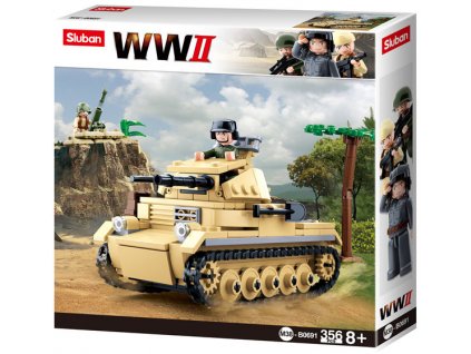 Sluban WWII M38-B0691 Německý tank Panzer II