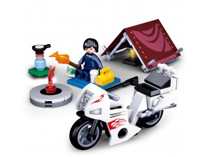 Sluban Town Motorky M38-B0717E Motorkář v kempu