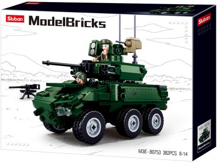 Sluban Army Model Bricks M38-B0753 Obrněné kolové bojové vozidlo 6x6
