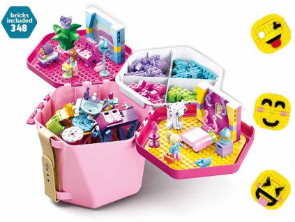 Sluban Bucket Bricks M38-B0830 kbelík s kostkami růžový