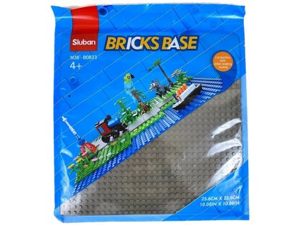 Sluban Bricks Base M38-B0833D Základní deska 25.6 x 25.6 cm šedá