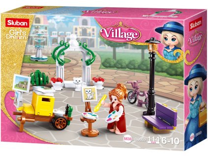 Sluban Girls Dream Village M38-B0869 Malířka v parku