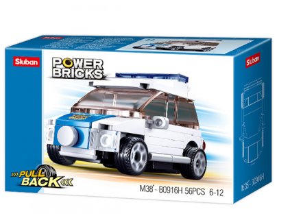 Sluban Power Bricks M38-B0916H Natahovací policejní auto