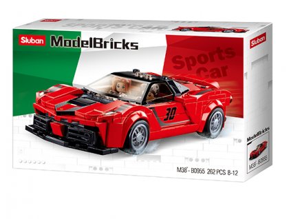 Sluban Model Bricks M38-B0955 Červený italský sporťák