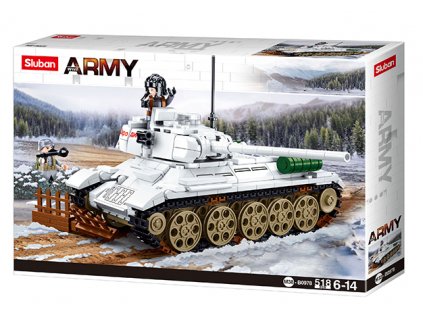 Sluban Army Bitva o Budapešť M38-B0978 Bílý tank T-34/85