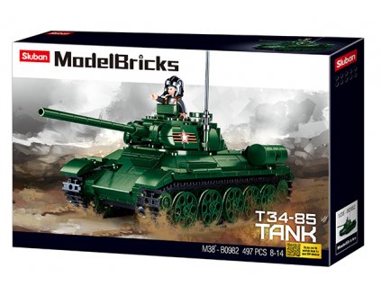 Sluban Model Bricks M38-B0982 Tank T34-85