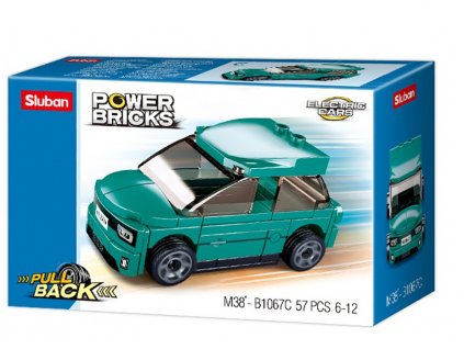 Sluban Power Bricks M38-B1067C Natahovací elektrický vůz tyrkysový