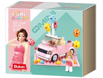 Sluban Mini Handcraft M38-B1086 MiniQ ružový kabriolet