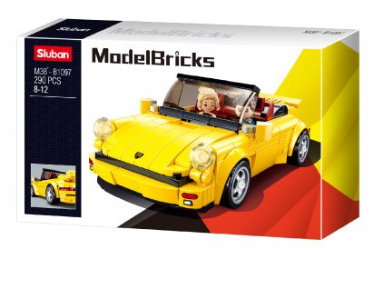 Sluban ModelBricks M38-B1097 Německý žlutý sportovní vůz