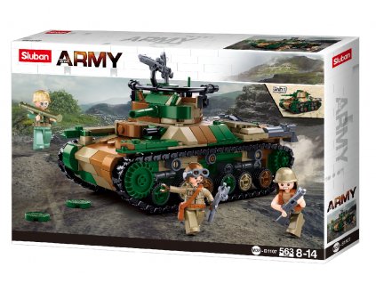 Sluban WWII M38-B1107 Typ 97 Japonský střední tank 2v1