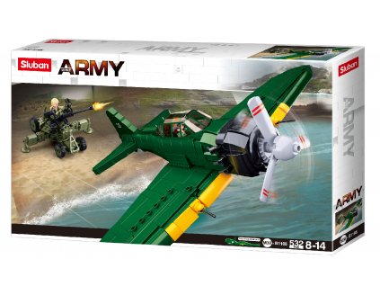 Sluban WWII M38-B1108 A6M Zero Japonský stíhací letoun