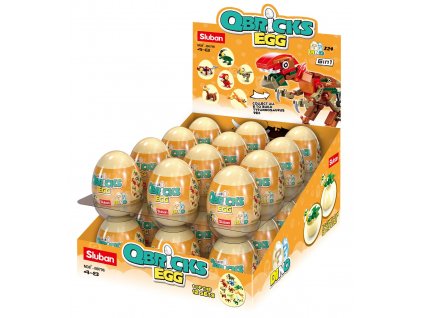 Sluban Qbricks Egg M38-B0796 vajíčka Dinosauři 6v1