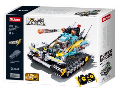 Sluban Power Bricks M38-B1021 Pásový vůz Škorpión R/C na dálkové ovládání