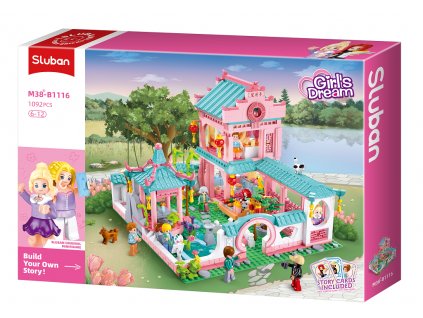 Sluban Girls Dream M38-B1116 Okrasná dvoupatrová vila