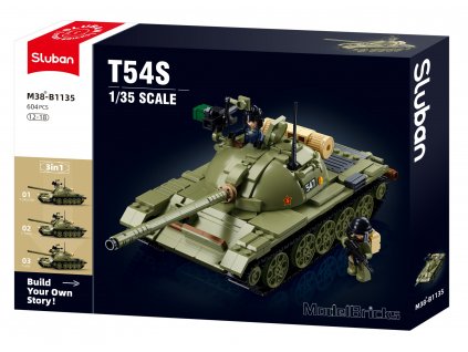 Sluban Army Model Bricks M38-B1135 Střední Tank T54S 3v1