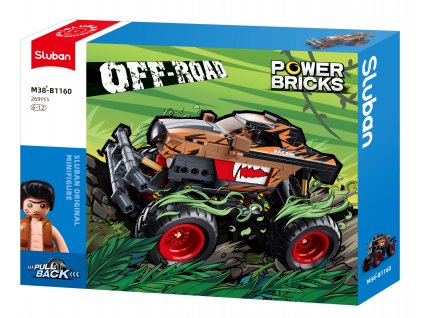 Sluban Power Bricks M38-B1160 Natahovací Oranžovo-černý závodní Off-road