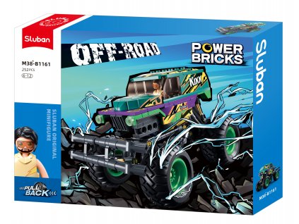 Sluban Power Bricks M38-B1161 Natahovací Zeleno fialový Off-road Kixx