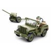 Sluban Army WW2 M38-B0853 Spojenecký džíp a protiletadlové dělo