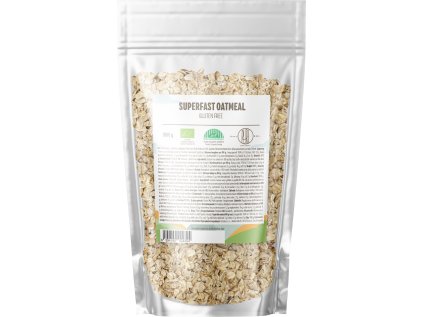 BrainMax Pure Superfast Ovesné Vločky, bezlepkové BIO, 1 kg  *CZ-BIO-001 certifikát