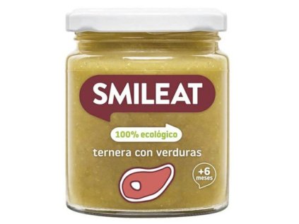 Smileat příkrm telecí se zeleninou s extra panenským olivovým olejem, 6M+, BIO, 230 g