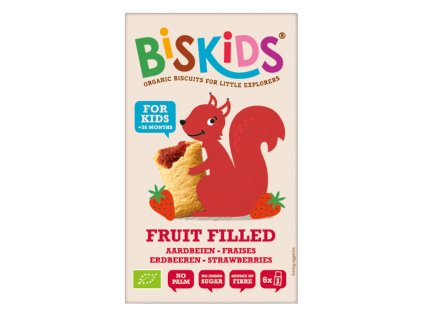 BISkids BIO mekke detske susenky s jahodovym pyre bez pridaneho cukru 33 ovoce 120g