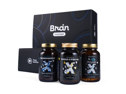 BrainMax Vánoční sada pro výkonnou mysl  Balíček pro podporu kognitivních funkcí, paměti a koncentrace, doplněk stravy