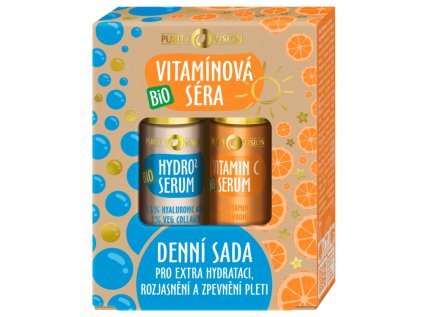 Purity Vision Bio Vitamínová séra, denní sada  Hydratační a vitamínový set, *CZ-BIO-001 certifikát