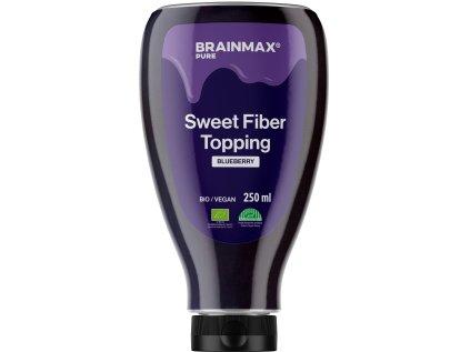 BrainMax Pure Sweet Fiber Topping, topping, BIO, 250 ml (Príchuť Borůvka)
