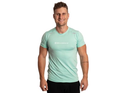 BrainMax pánské fitness triko, zelené Sportovní tričko pro muže