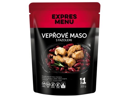 Bravčové mäso s fazuľami  1 porcie