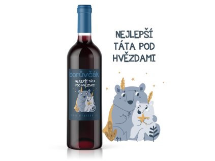 Den otců: Borůvčák ve skle (karton 6ks)  6x Nejlepší táta pod hvězdami
