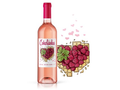 Valentýn: Čokoláska (karton 6ks)  6x speciál z malin a bílé čokolády 11,5%