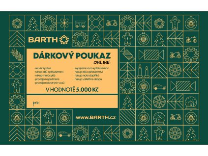 BARTH poukazy vanoce 5000Kc online