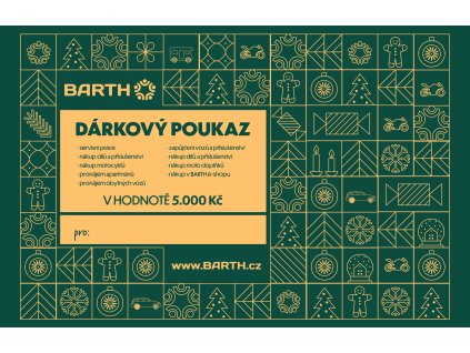 BARTH poukazy vanoce 5000Kc
