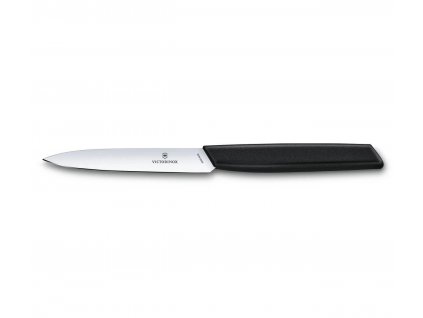 Nakrajovací nůž Swiss Modern, 10 cm, černý