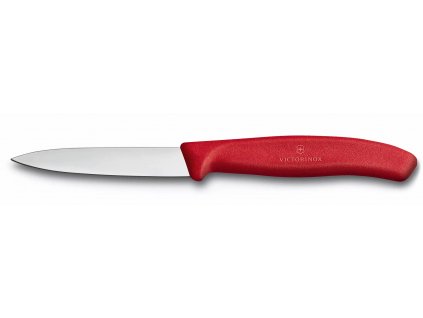 Nůž na zeleninu 8cm plast červený