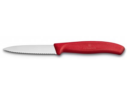 Nůž na zeleninu 8cm plast červený