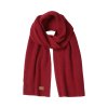 Šála Rib Knit Scarf with Victorinox Leather Patch, Red