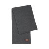 Šála Rib Knit Scarf with Victorinox Leather Patch, Dark Grey