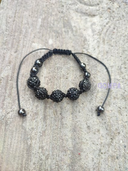 Shamballa karkötő üveggyönggyel