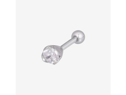 26015 wildcat earbarbell solitaire crystal steel basicline